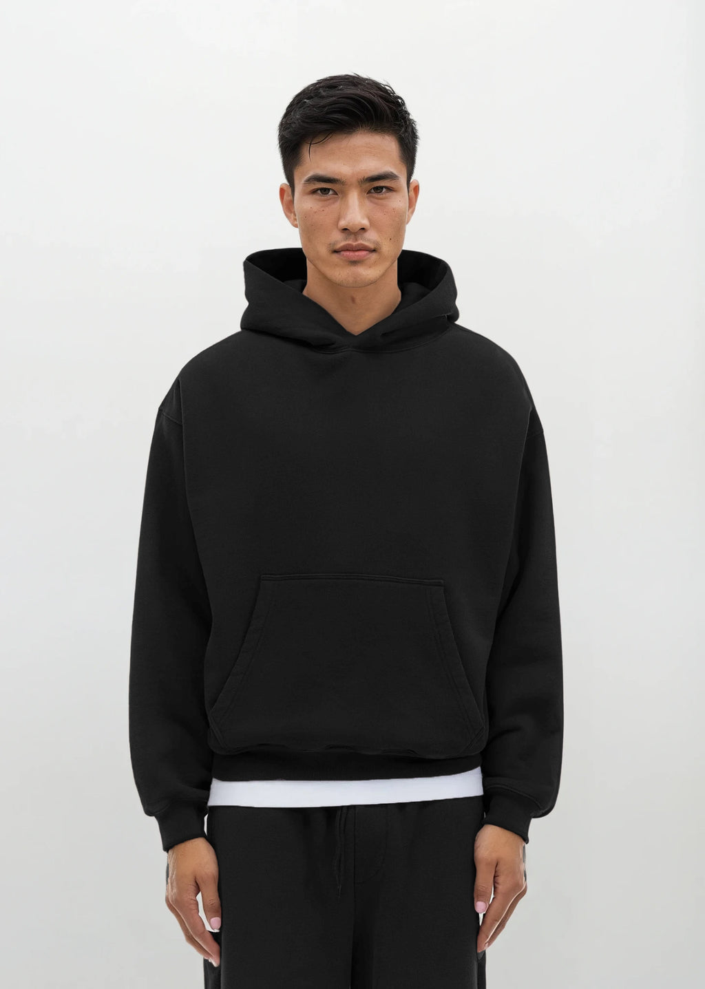 box hoodie black