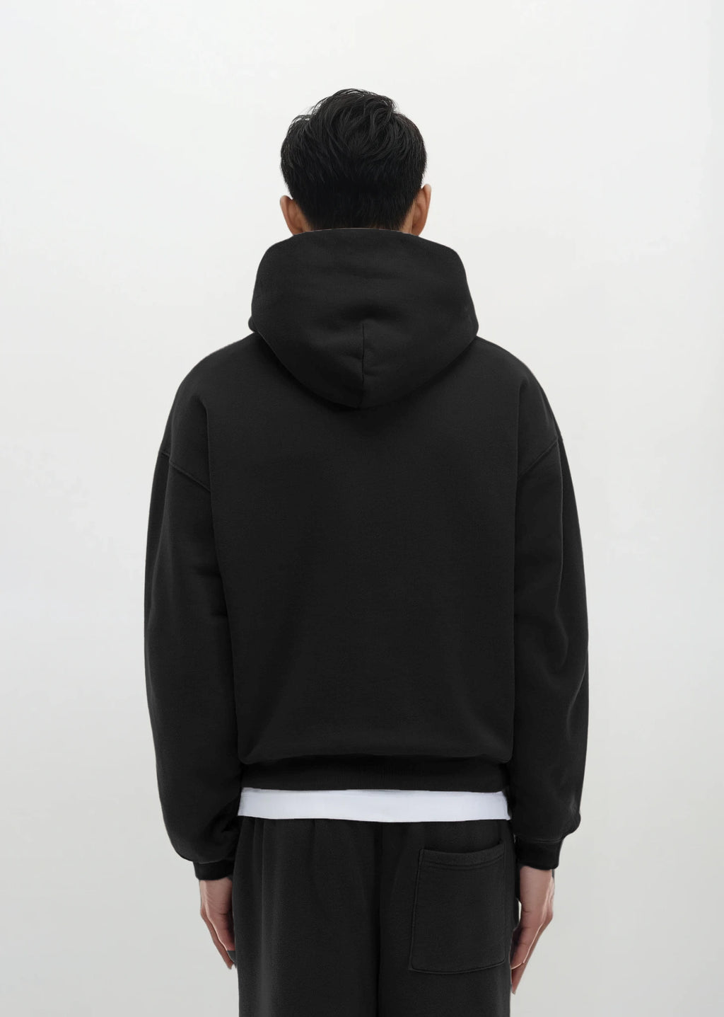box hoodie black