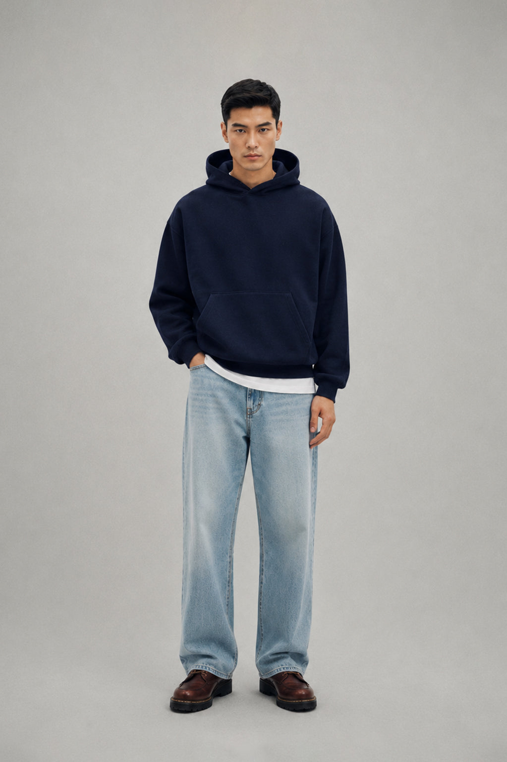 Box Hoodie Navy