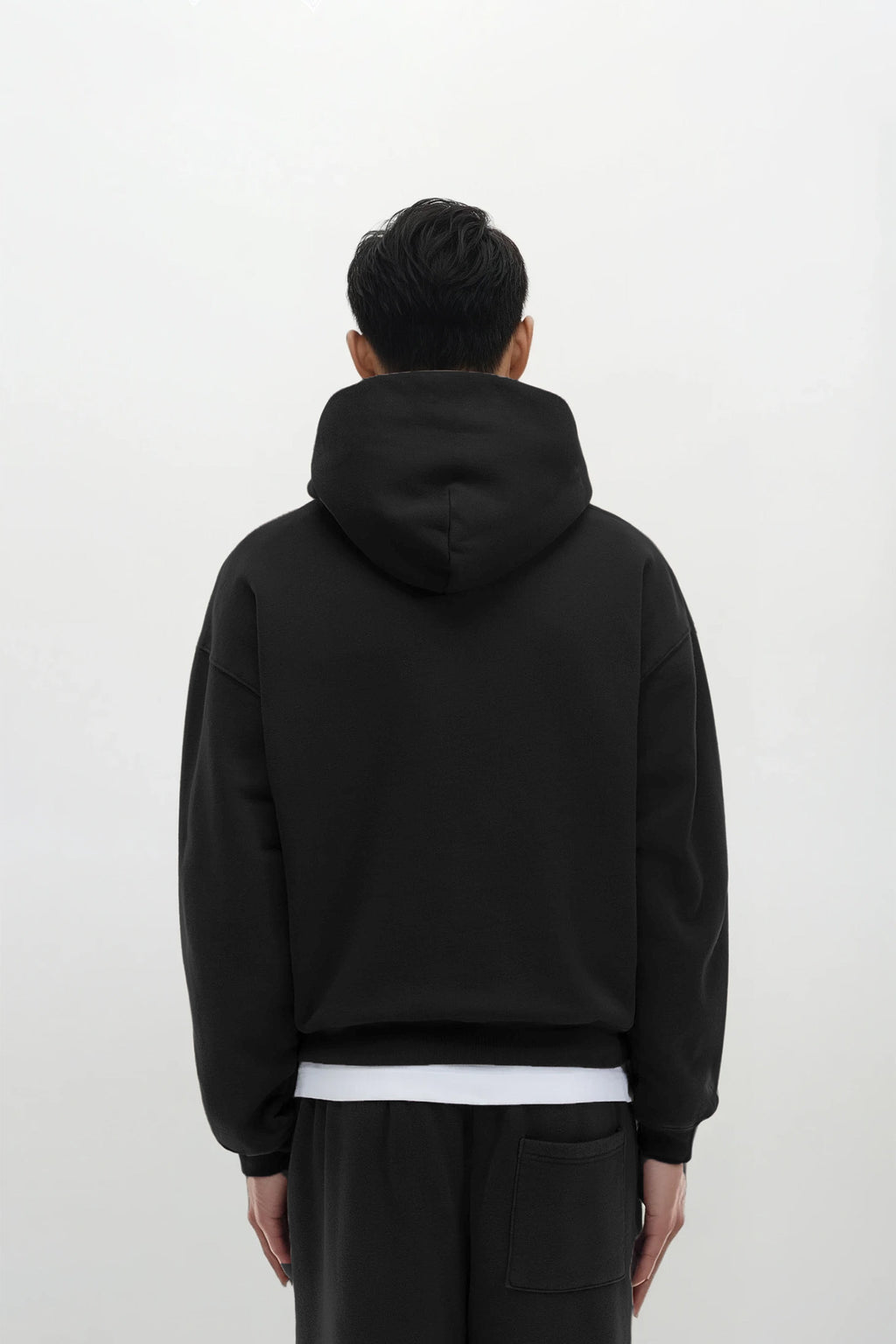 box hoodie black