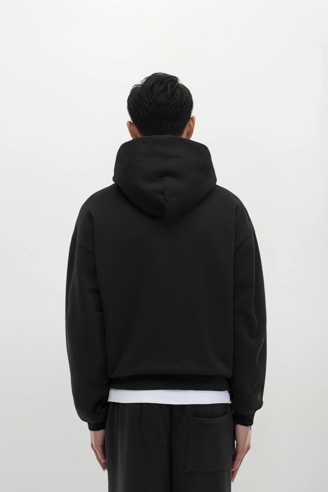 box hoodie black