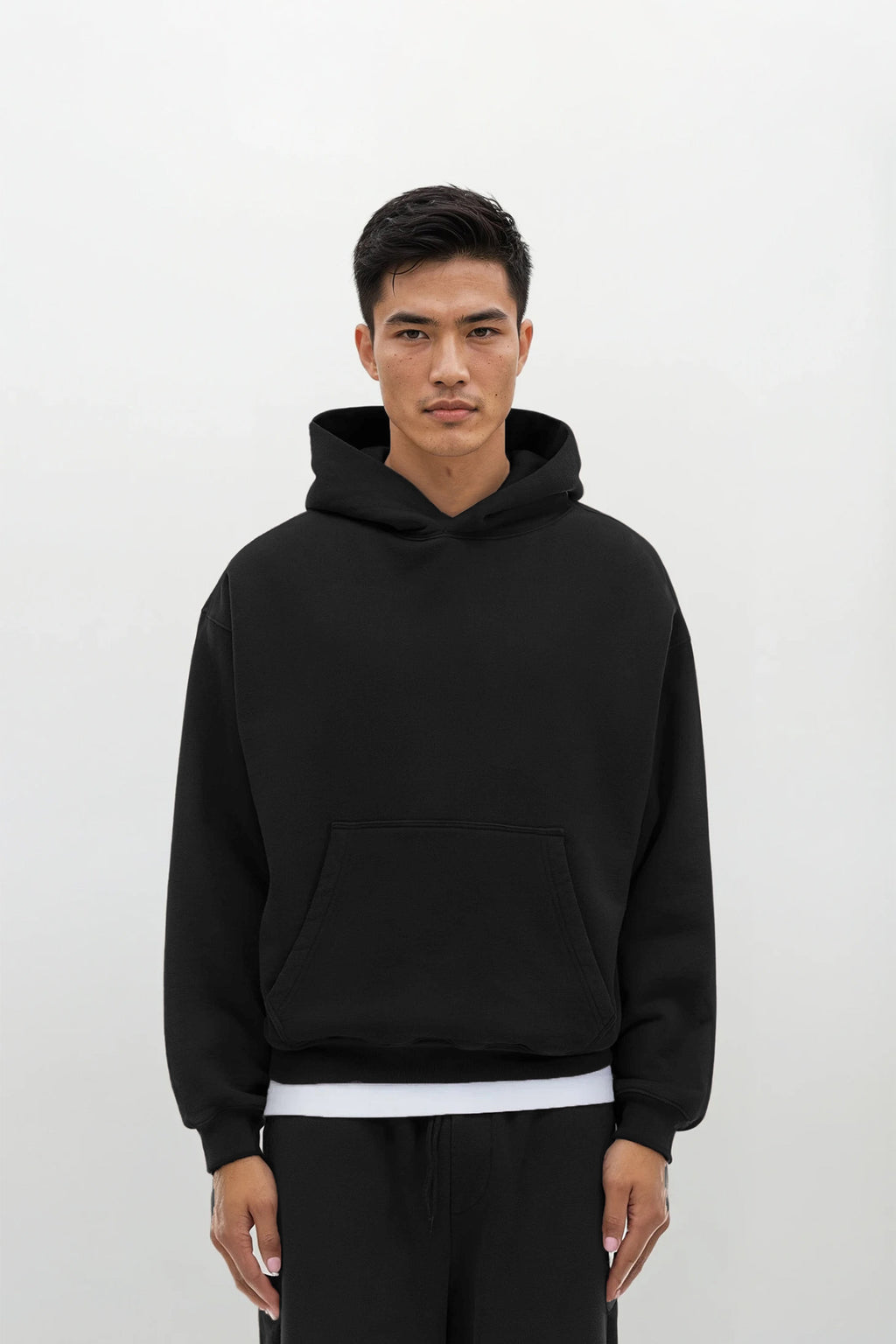 box hoodie black