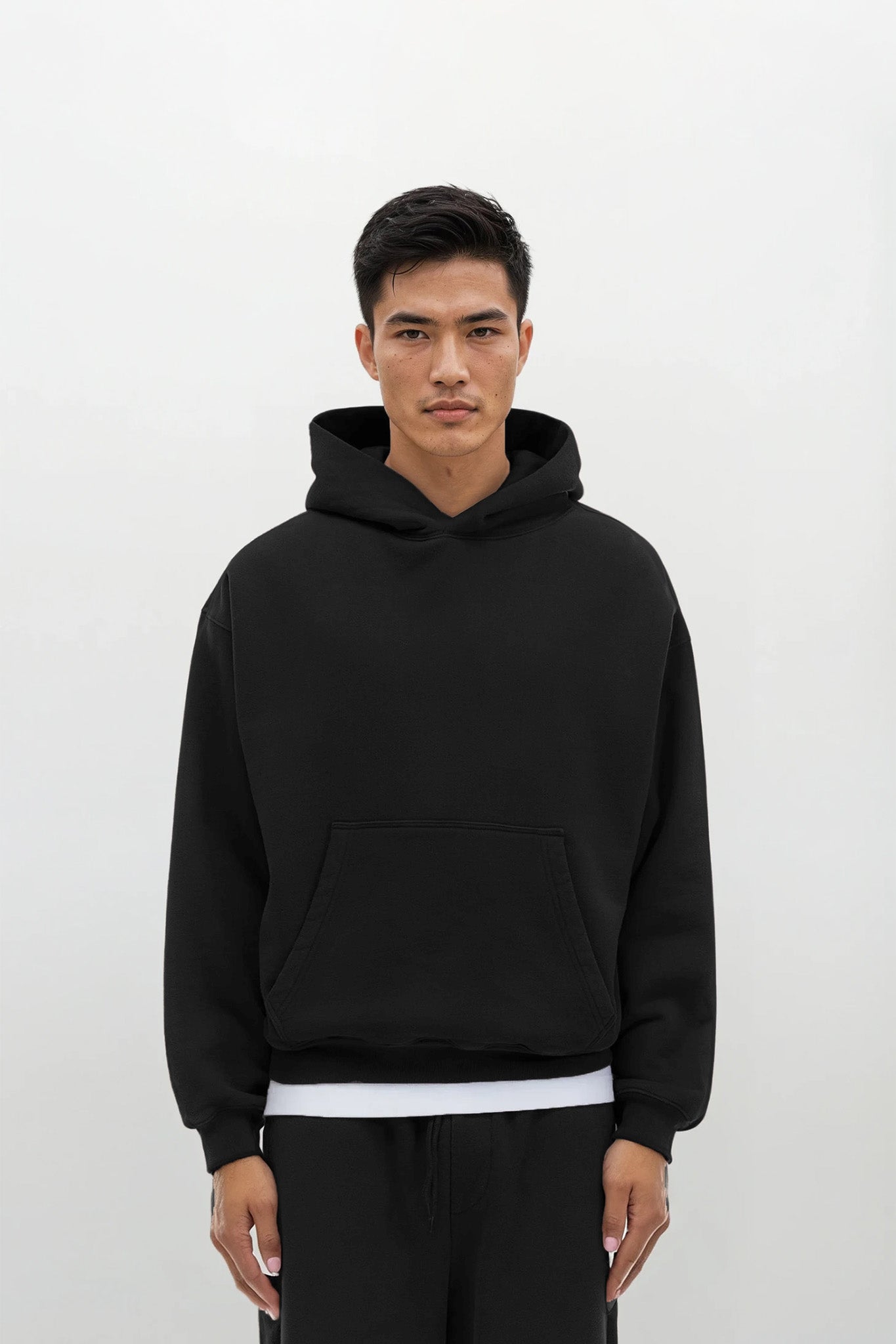 box hoodie black